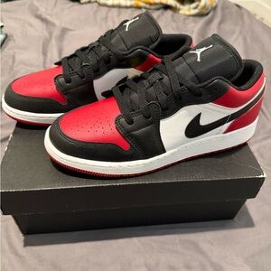 Jordan Low Men's/Women’s Sneakers Black Red White